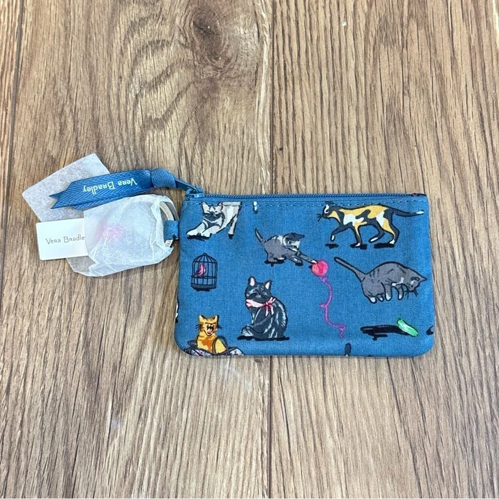 NWT Vera Bradley Cats Meow Zip ID Case - Picture 2 of 5